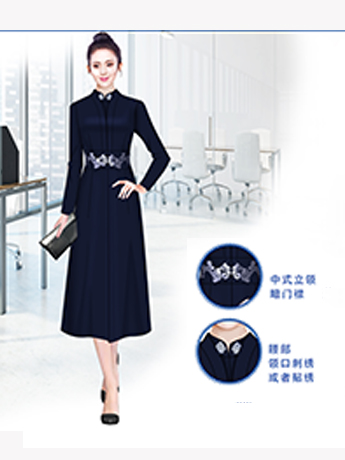 大衣定制，高端時(shí)尚女士大衣定制，高級(jí)藍(lán)色女士大衣