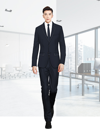 男士商務西服套裝黑色春秋季職業(yè)正裝